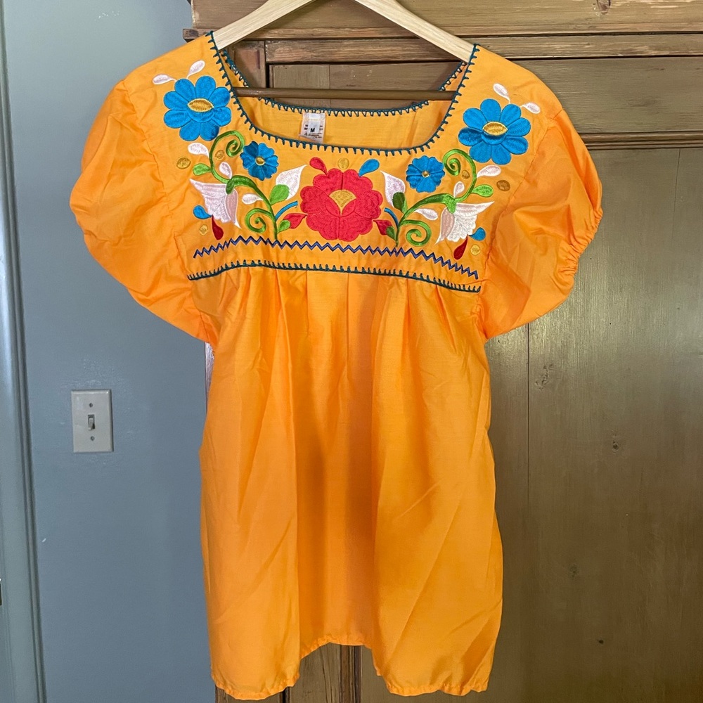 Traditional Mexican embroidered top
